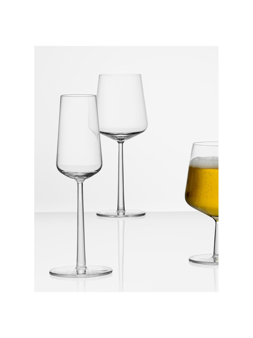 Kieliszek do szampana Essence, 2 szt., Szkło, Transparentny, Ø 8 x W 23 cm, 210 ml