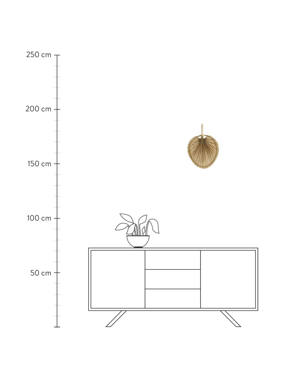 Decorazione da parete in foglia di palma naturale Palm, Fronda di palma, Beige, Larg. 30 x Alt. 42 cm