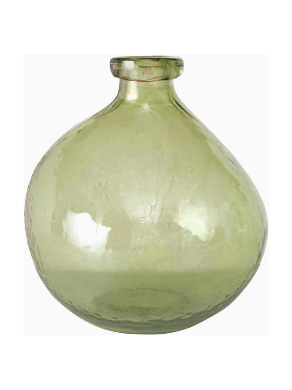 Set de jarrones de vidrio Sligo, 2 uds., Vidrio, Tonos verdes transparente, Ø 16 x Al 18 cm