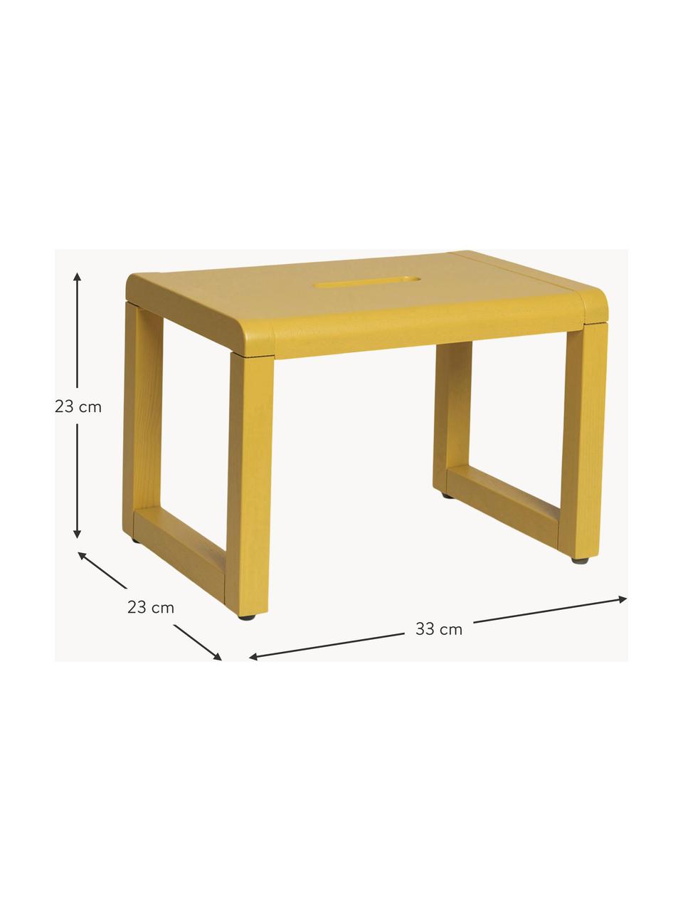 Holz-Kinderhocker Little Architect, Eschenholz, Eschenholzfurnier, Mitteldichte Holzfaserplatte (MDF)

Dieses Produkt wird aus nachhaltig gewonnenem, FSC®-zertifiziertem Holz gefertigt., Senfgelb, B 33 x H 23 cm