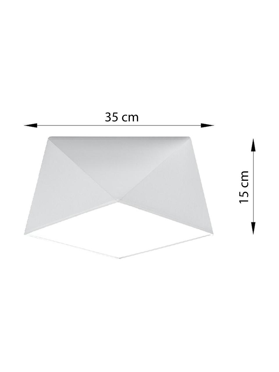 Plafoniera Koma, Materiale sintetico (PVC), Bianco, Ø 30 x Alt. 15 cm