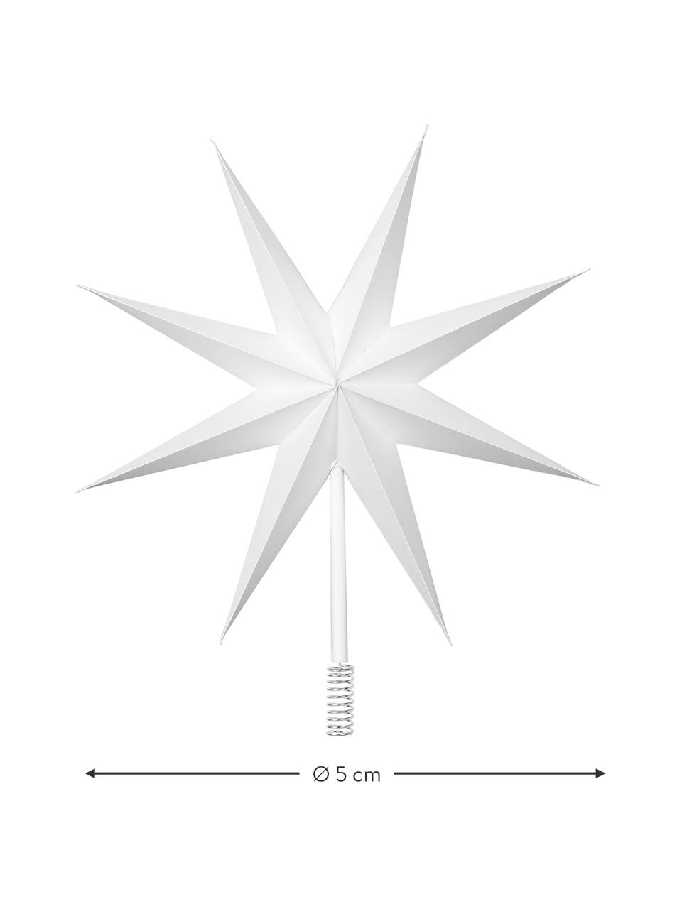 Puntale albero di Natale bianco Top, Carta, Bianco, Ø 30 cm