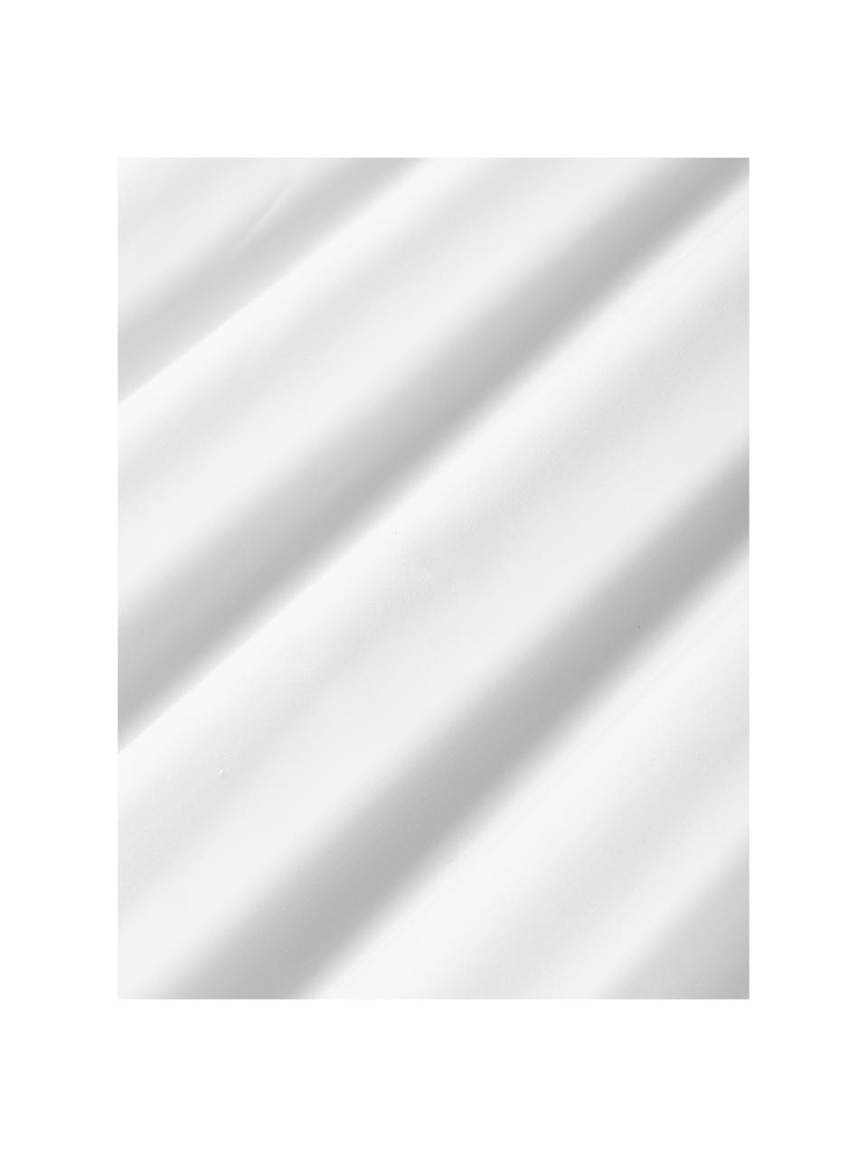 Taie d'oreiller en percale de coton avec ourlet ondulé Atina, Blanc, vert foncé, larg. 50 x long. 70 cm