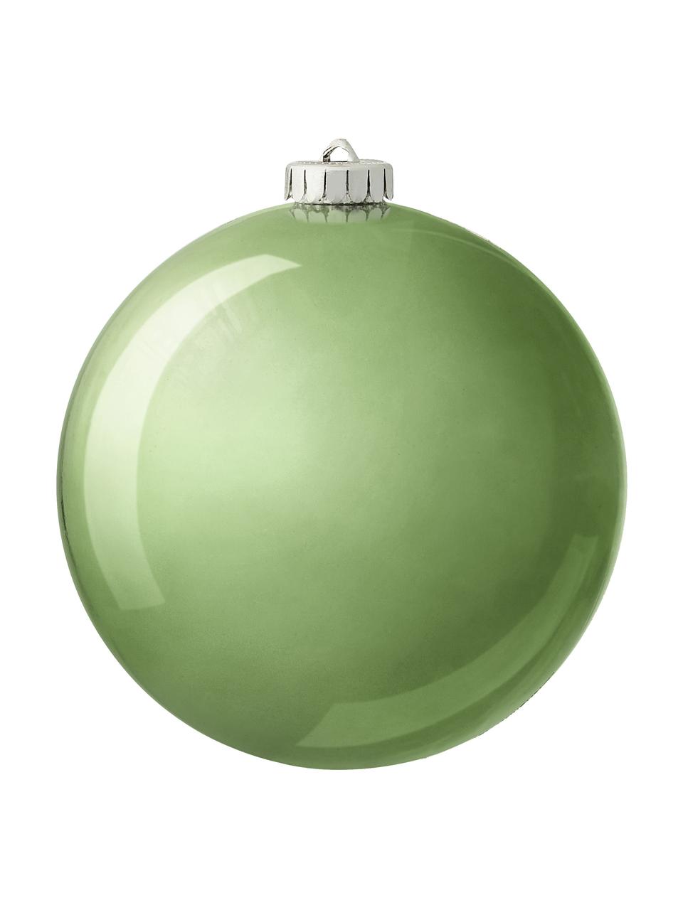 Boule de Noël incassable Stix, Plastique robuste, Vert sauge, Ø 20 cm