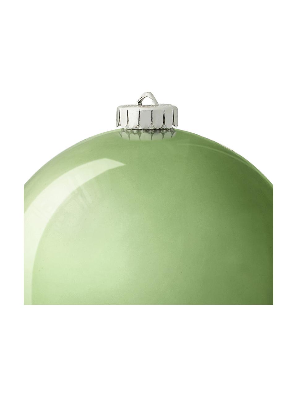 Bruchfeste Weihnachtskugel Stix Ø 20 cm, bruchfester Kunststoff, Salbeigrün, Ø 20 cm
