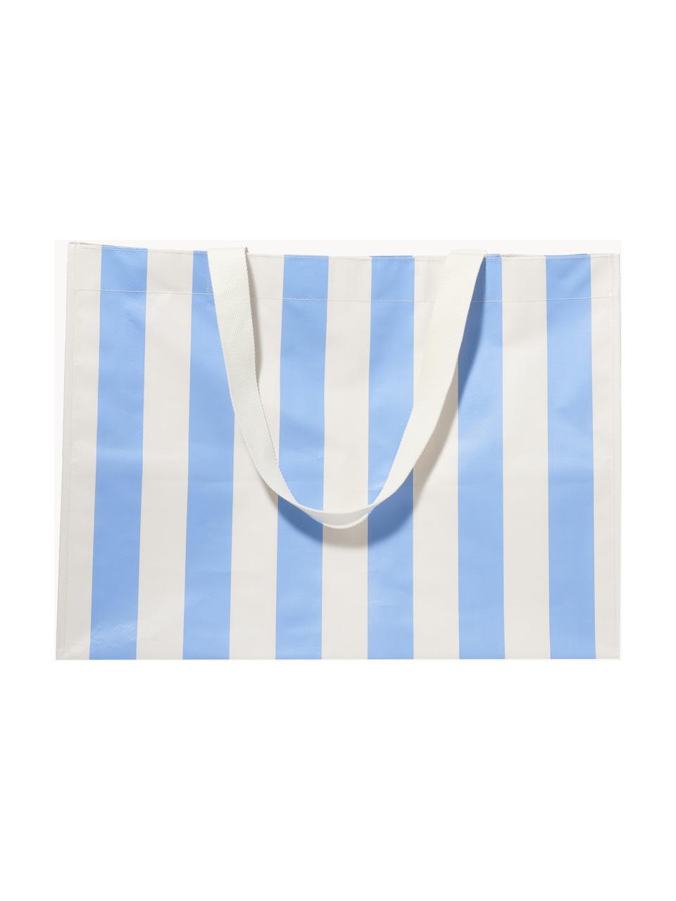 Strandtasche Le Weekend, Polypropylen, Cremeweiß, Blau, B 58 x H 43 cm