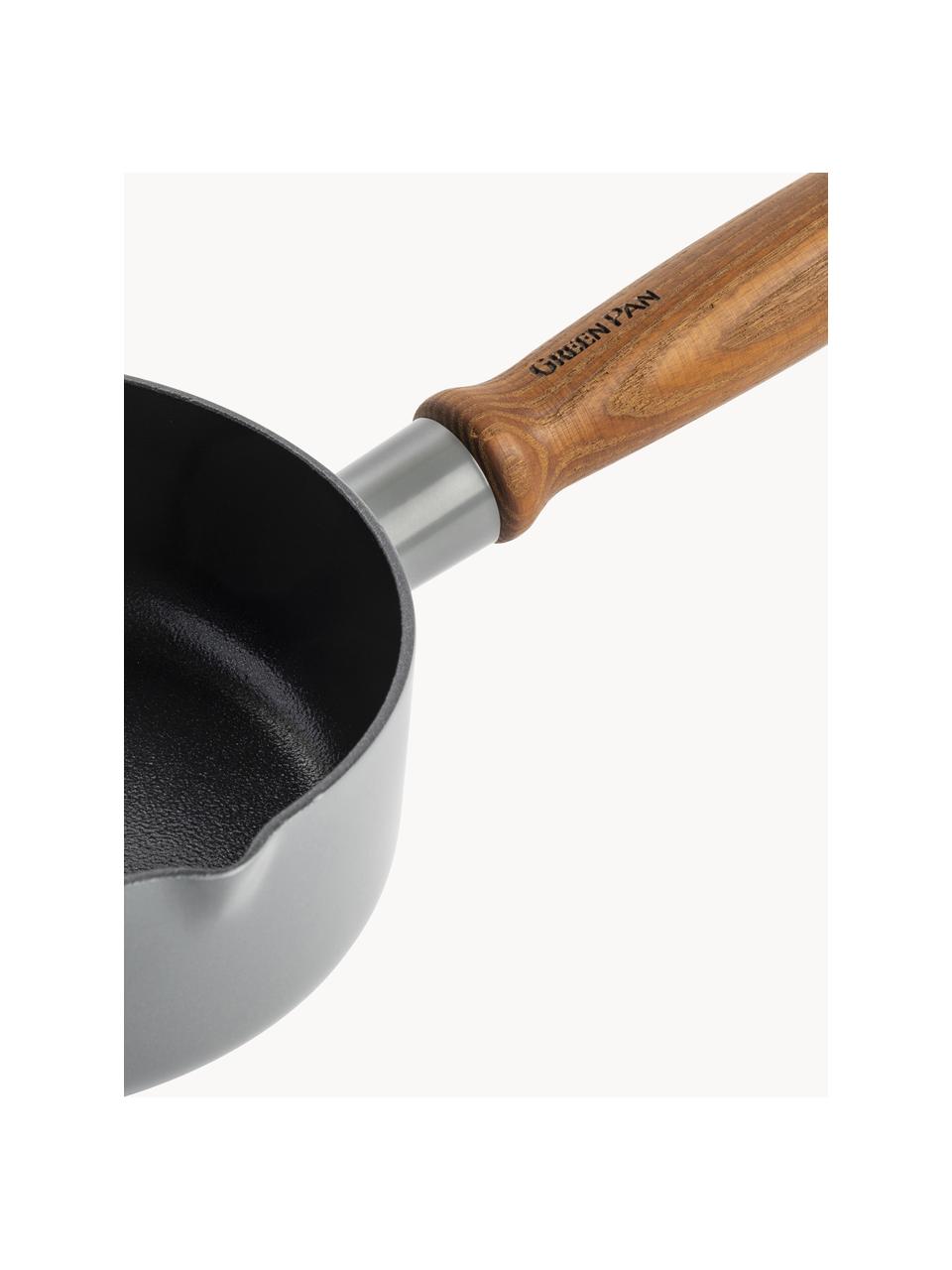 Batería de cocina antiadherente Mayflower Pro, 8 pzas., Gris oscuro, madera oscura, Set de diferentes tamaños