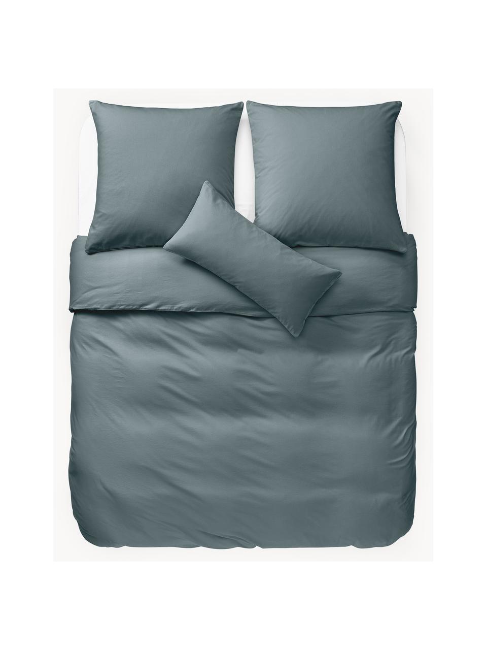 Flanell-Bettdeckenbezug Biba, Webart: Flanell Flanell ist ein k, Petrol, B 135 x L 200 cm