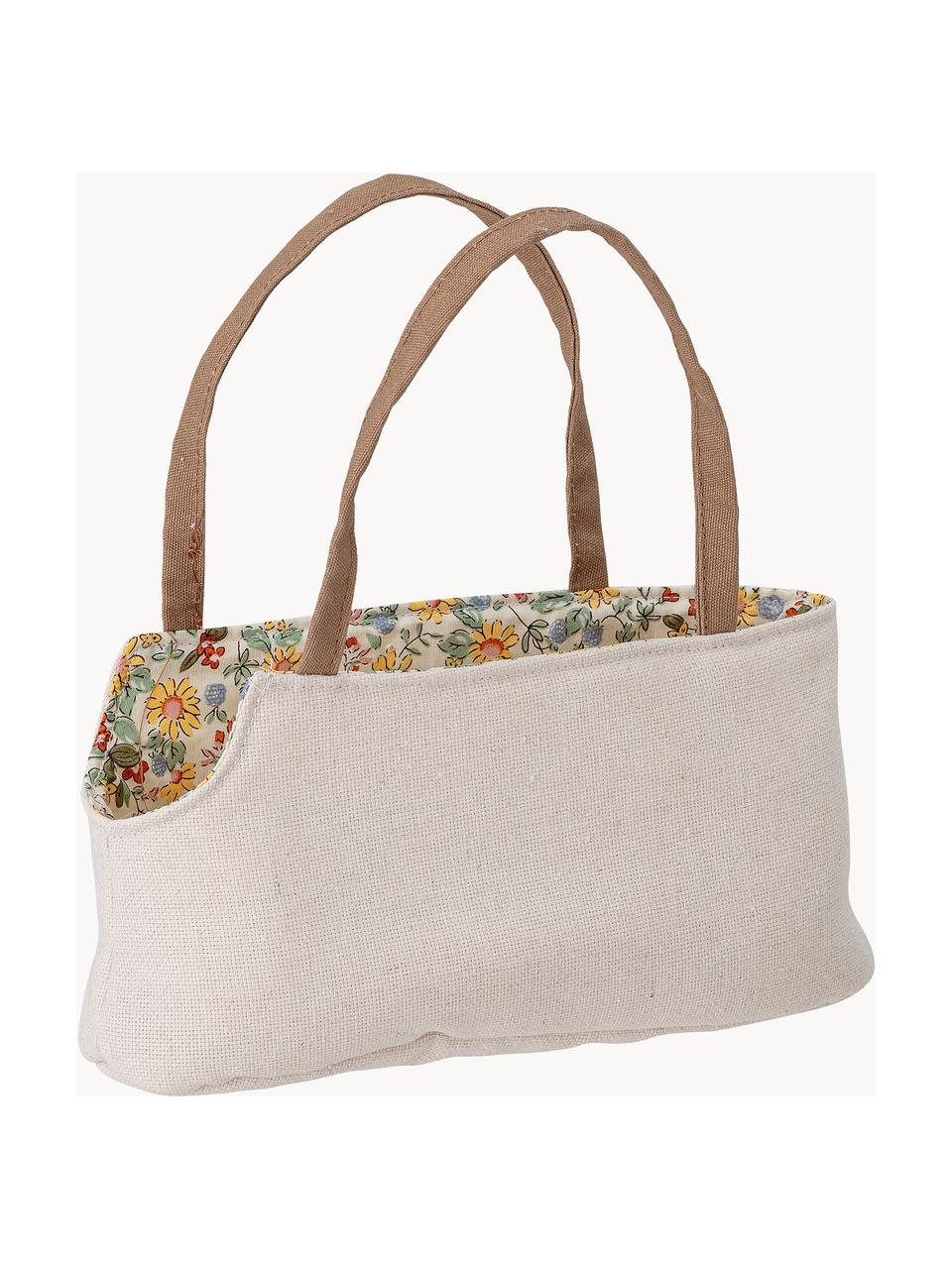 Kuscheltier Hilena mit Tasche, 70 % Polyester, 30 % Baumwolle, Hellbeige, Bunt, B 28 x H 15 cm