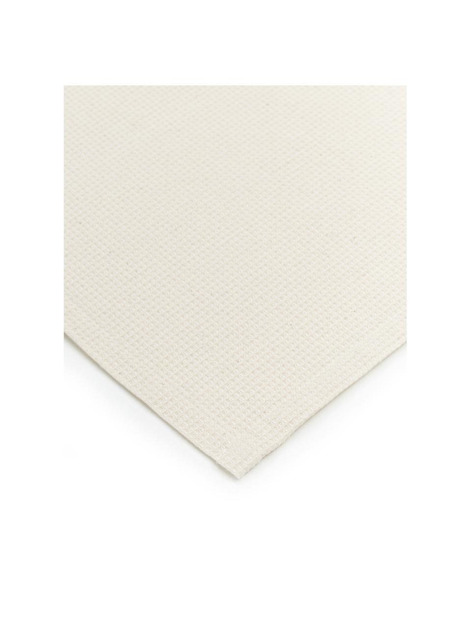 Waffelpiqué-Tischläufer Kubo in Beige, 65% Baumwolle, 35% Polyester, Beige, 40 x 145 cm