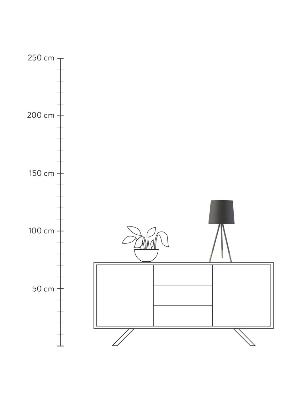 Lampa stołowa Ripo, Ciemny  szary, odcienie srebrnego, Ø 23 x W 54 cm