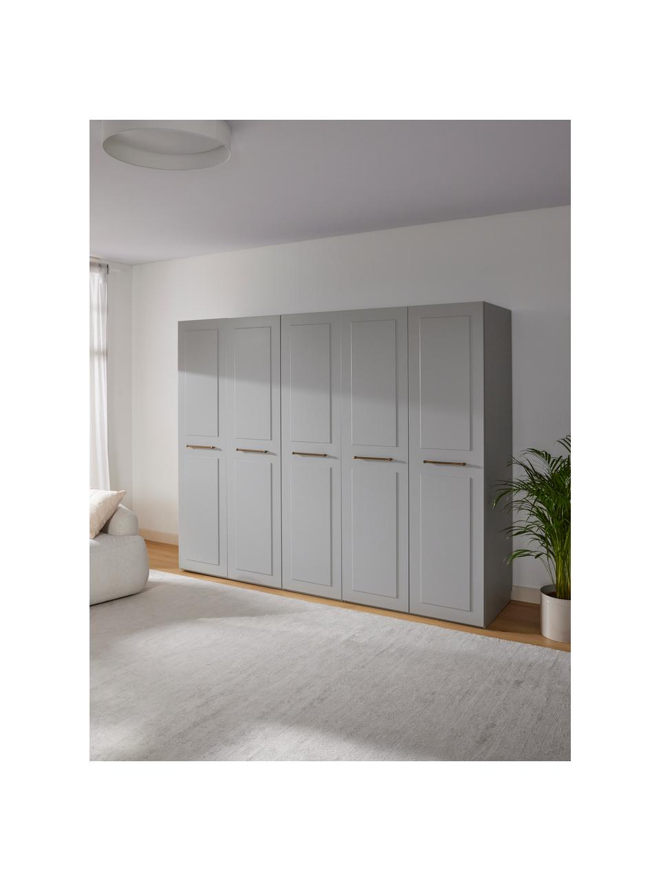 Modulární skříň s otočnými dveřmi Charlotte, šířka 250 cm, více variant, Šedá, Interiér Basic, V 200 cm