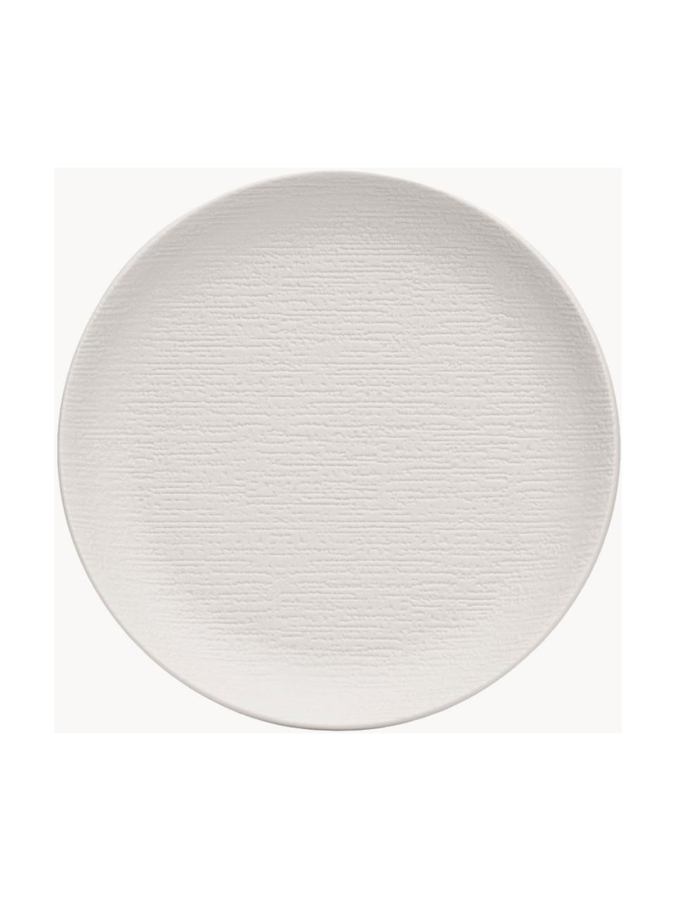 Ontbijtbord Trama uit Melamine, 4 stuks, Melamine, Mat wit, Ø 16 x H 2 cm