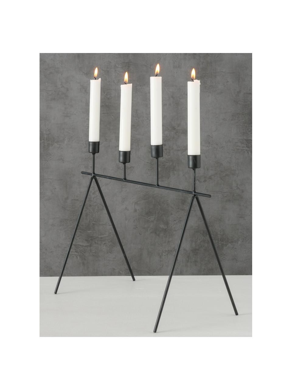 Candelabro grande Refine, Metallo rivestito, Nero, Larg. 45 x Alt. 32 cm