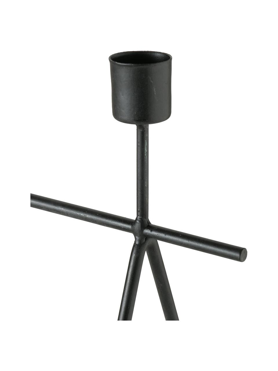 Candelabro grande Refine, Metal recubierto, Negro, An 45 x Al 32 cm