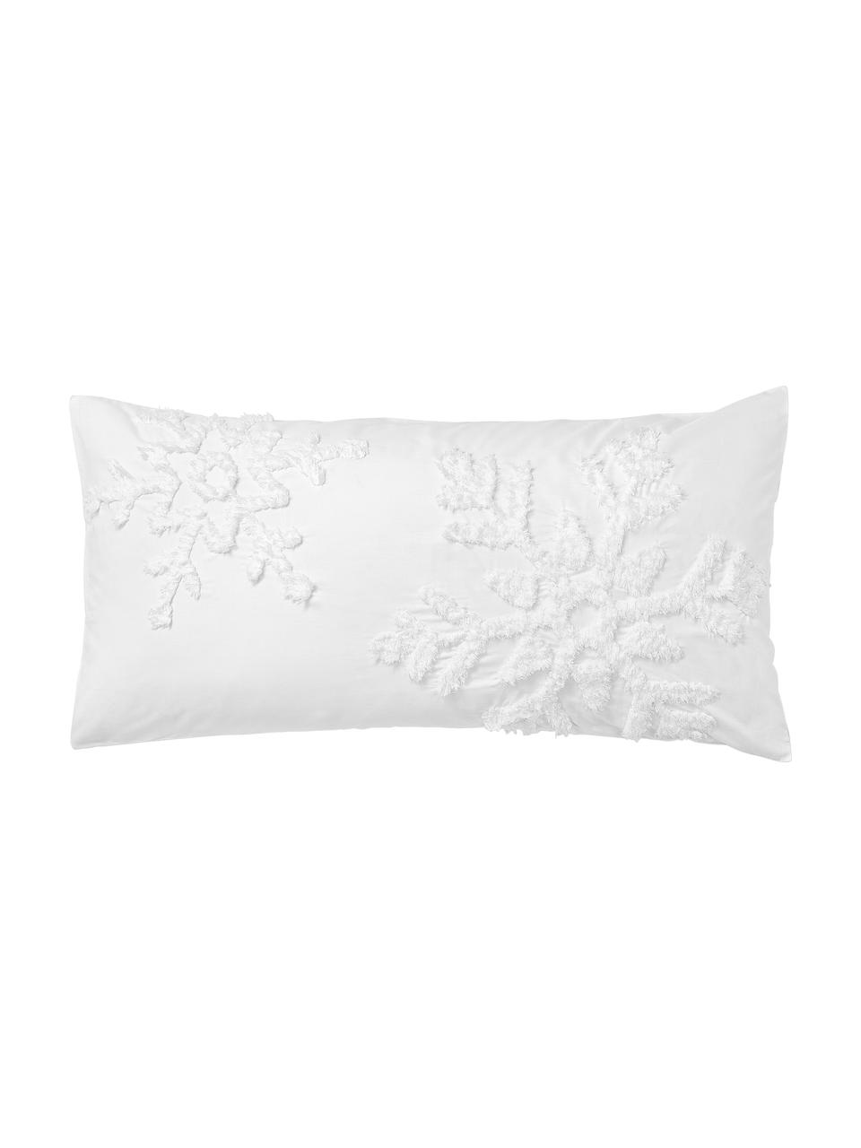 Poszewka na poduszkę z perkalu Vidal, Biały, S 40 x D 80 cm