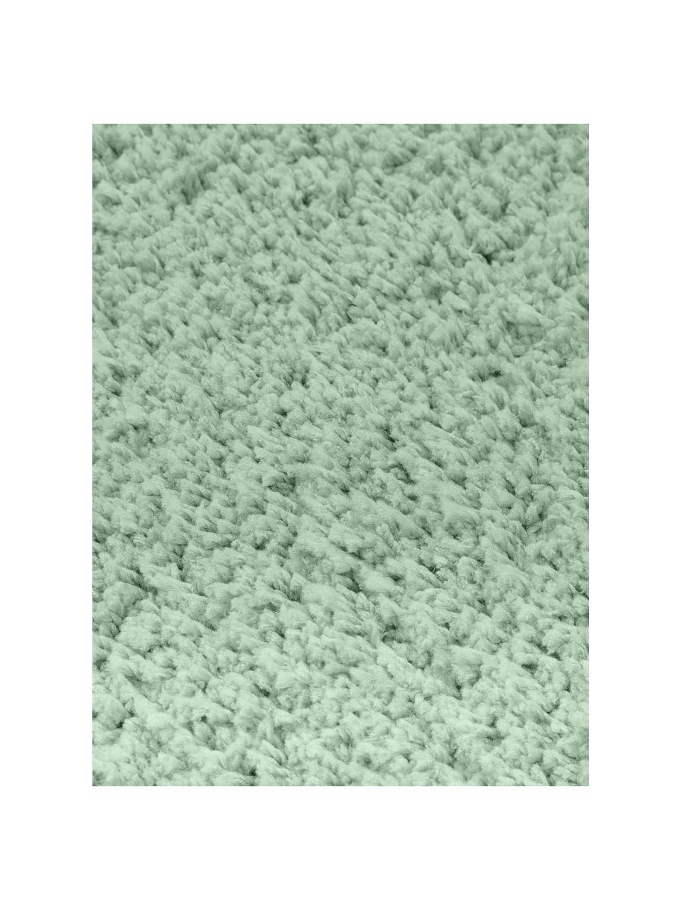 Flauschiger Hochflor-Läufer Leighton in Mintgrün, Flor: Mikrofaser (100% Polyeste, Mintgrün, 80 x 250 cm