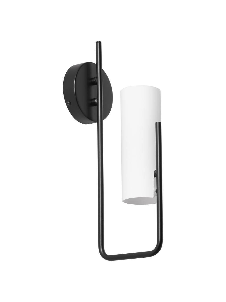 Aplique Vivian, Pantalla: vidrio opalino, Negro, An 13 x Al 36 cm