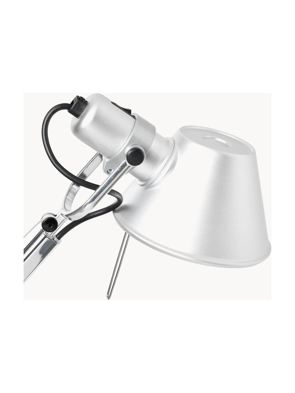 Leeslamp Tolomeo Lettura, Lampenkap: aluminium, gecoat staal, Frame: aluminium, gecoat staal, Zilverkleurig, H 167 cm