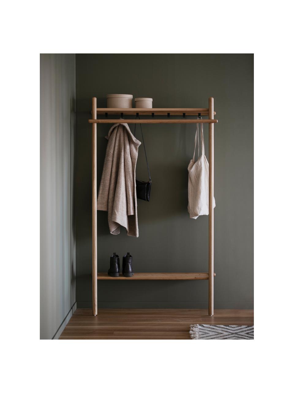 Armario en roble Milford, Beige, negro, An 91 x Al 181 cm