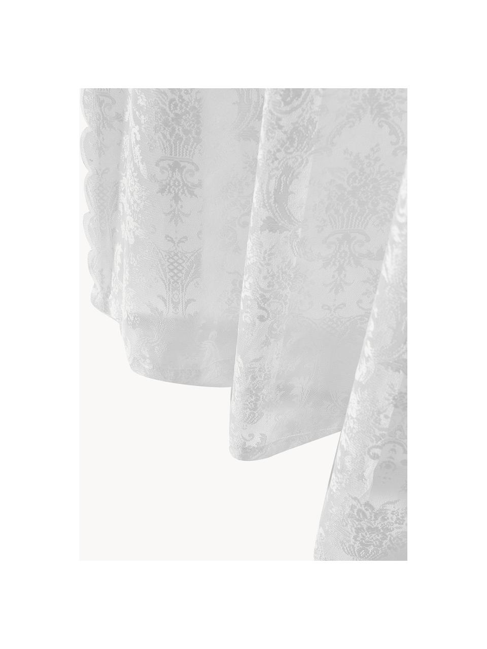 Cortinas transparentes con dobladillo Lacina, 2 uds., 100% poliéster, Blanco, An 140 x L 250 cm