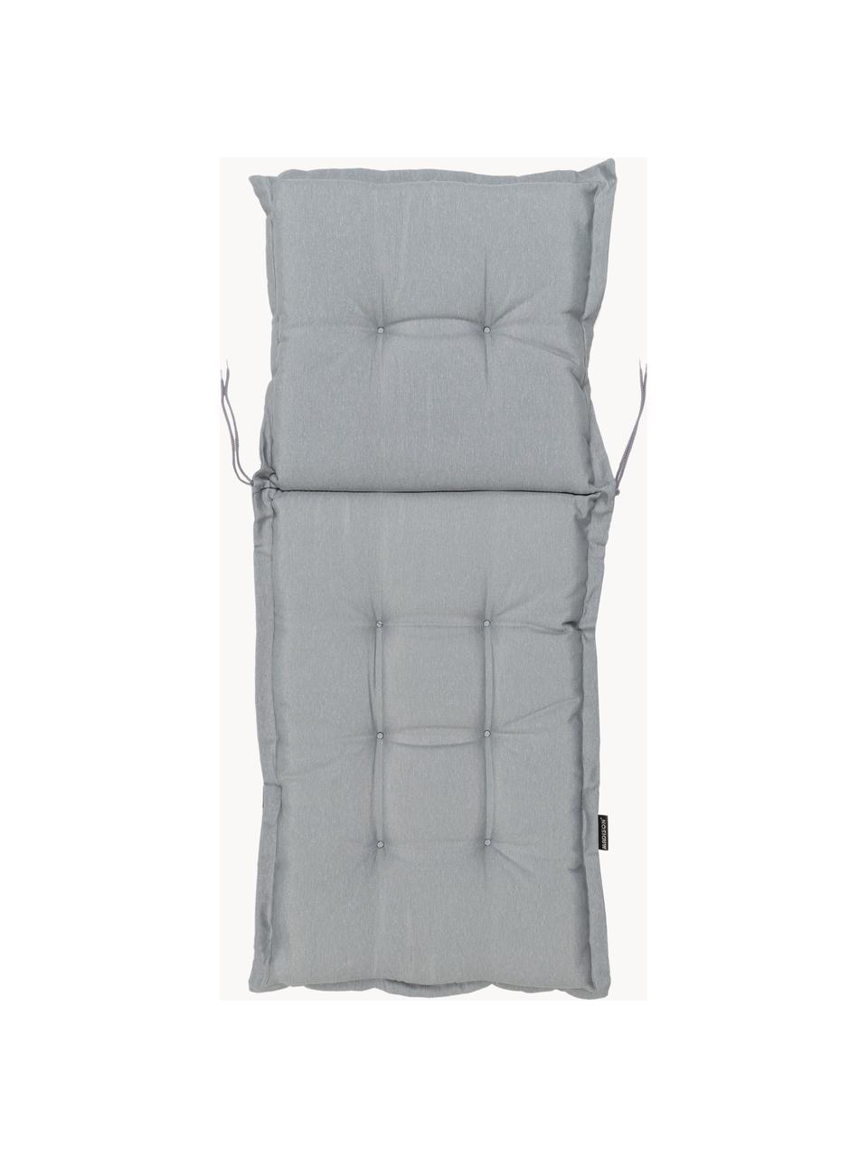 Matelas de chaise haut dossier Panama, Gris clair, larg. 50 x long. 123 cm