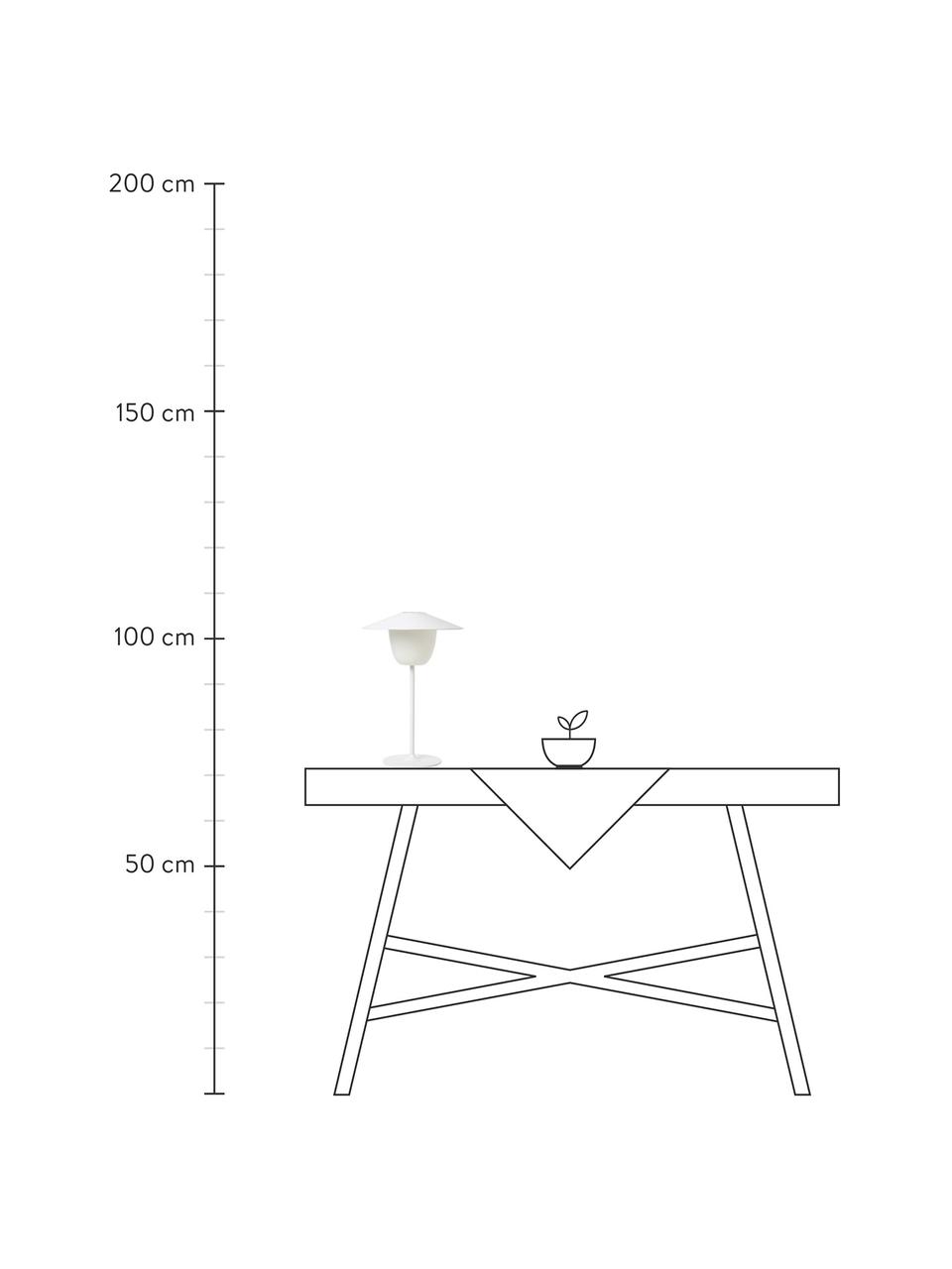 Lampe d'extérieur LED mobile à suspendre ou à poser Ani, Blanc, Ø 22 x haut. 33 cm