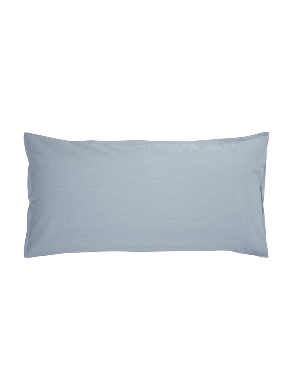 Fundas de almohada de algodón lavado Arlene, 2 uds., Azul, An 40 x L 80 cm