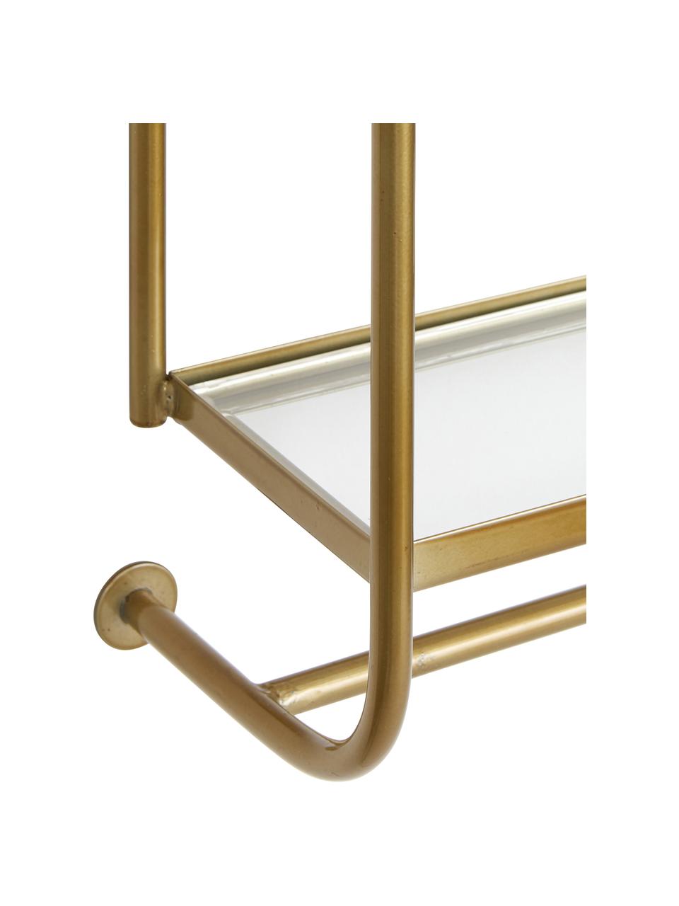 Metalen wandgarderobe in goudkleur, Frame: gecoat metaal, Goudkleurig, transparant, B 43 cm x H 42 cm