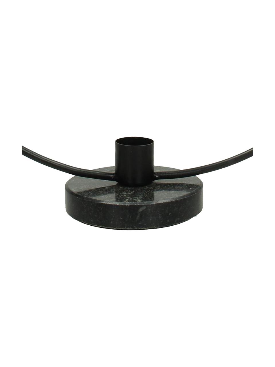 Kerzenhalter Wrights aus Metall, Fuß: Marmor, Gestell: Metall, beschichtet, Schwarz, B 28 x H 30 cm