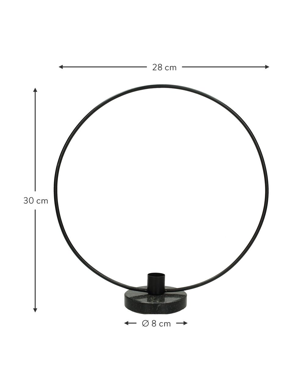 Kerzenhalter Wrights aus Metall, Gestell: Metall, beschichtet, Schwarz, B 28 x H 30 cm