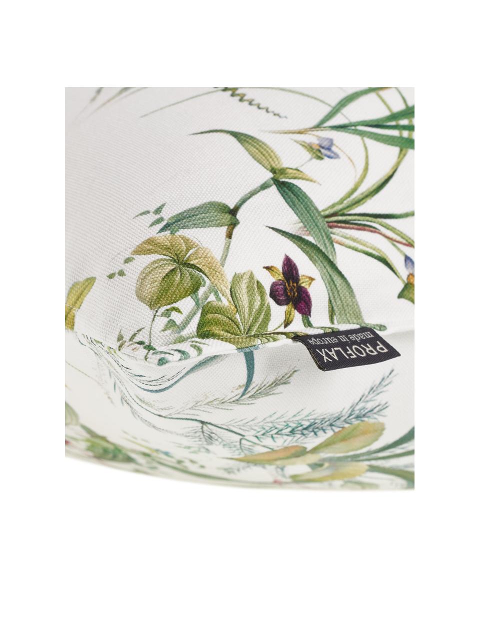 Kussenhoes  Anjuli met bloemenprint, 100% katoen, Wit, multicolour, 40 x 40 cm