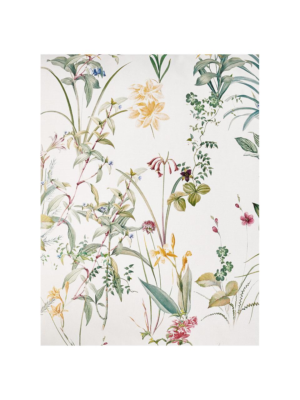 Federa arredo con stampa floreale Anjuli, 100% cotone, Bianco, multicolore, Larg. 40 x Lung. 40 cm