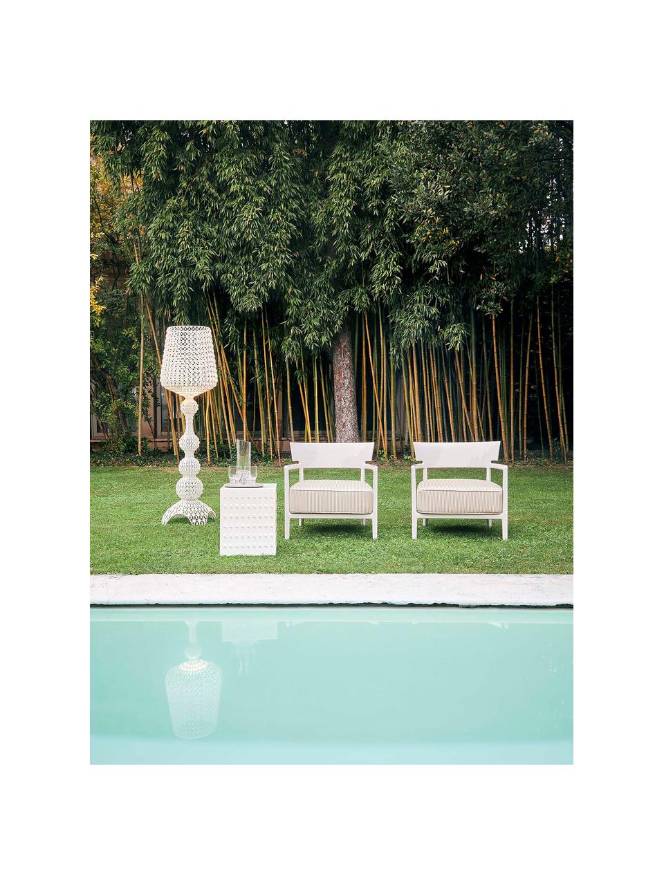 Fauteuil de jardin Cara, Tissu blanc, beige, blanc, larg. 68 x prof. 67 cm