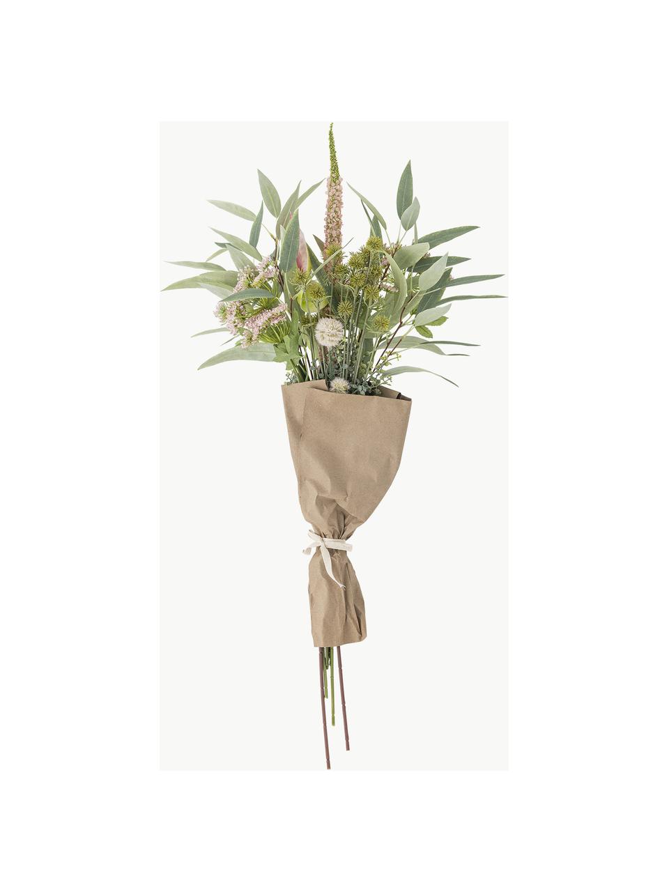 Bouquet de fleurs artificielles Blush, Plastique, polyester, métal, Tons roses et verts, multicolore, long. 80 cm