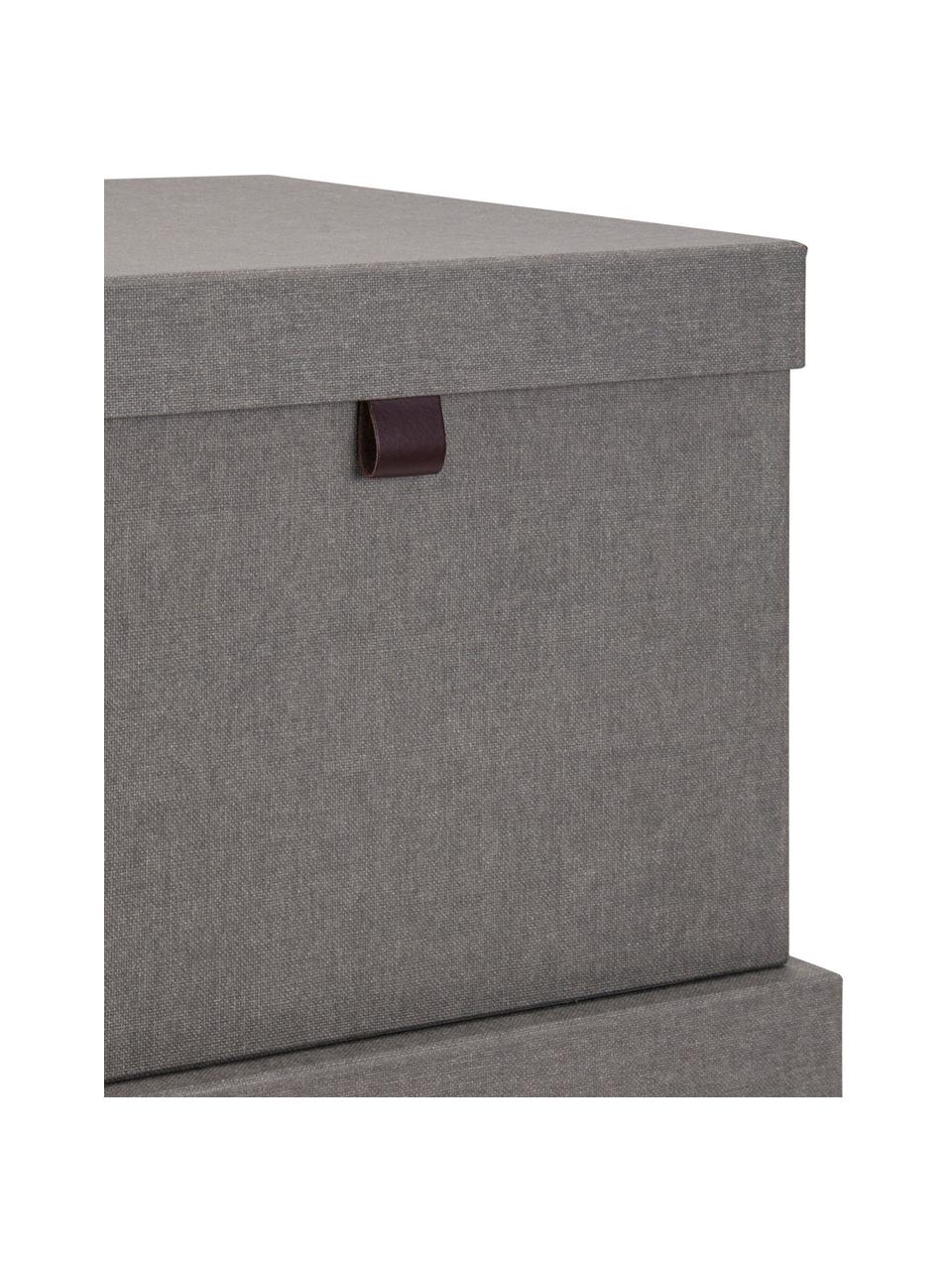 Boîtes de rangement Tristan, 2 élém., Gris, Lot de différentes tailles