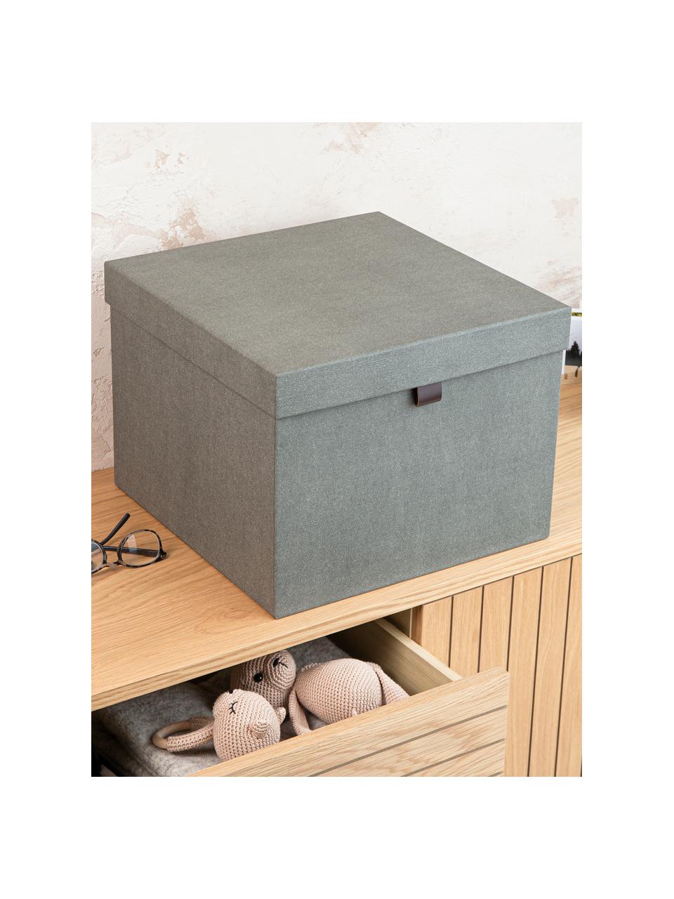 Set de cajas Tristan, 2 pzas., Caja: cartón laminado, Gris, Set de diferentes tamaños