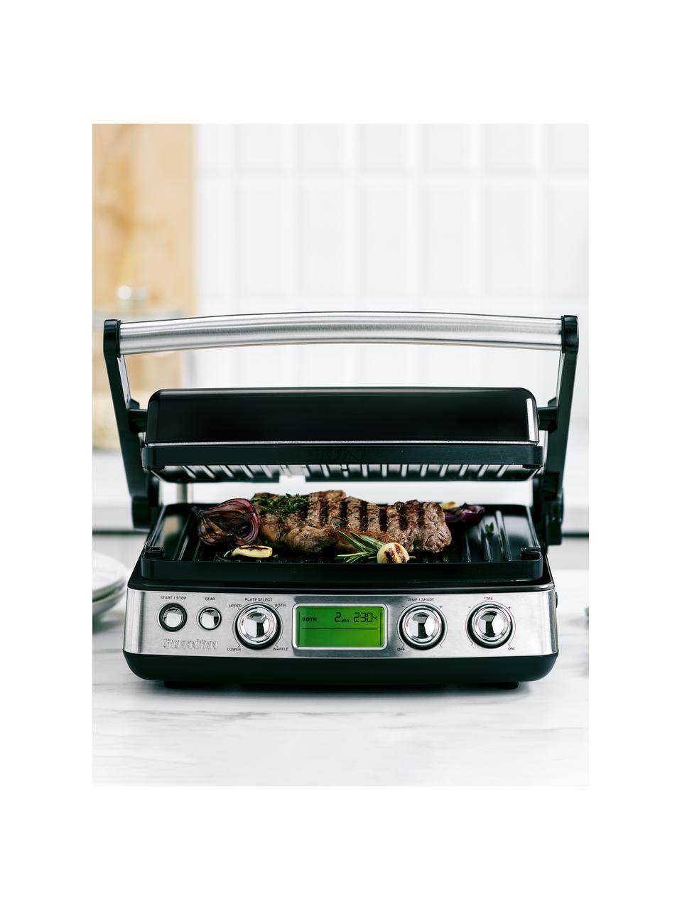 Grill a contatto multifunzionale con rivestimento antiaderente Elite, 7in1, Nero, Larg. 41 x Alt. 23 cm