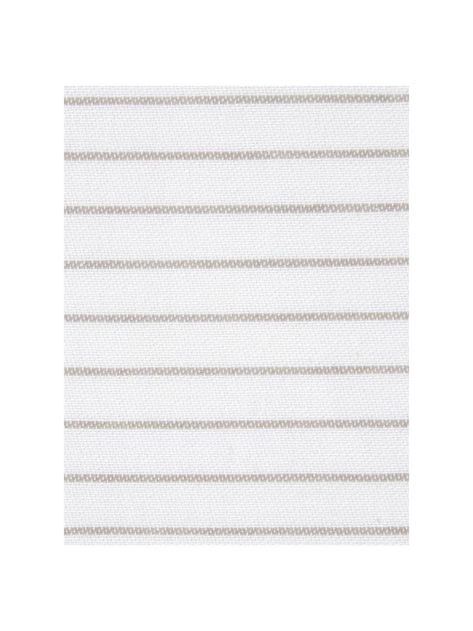 Baumwoll-Servietten Nicole, 2 Stück, Baumwolle, Weiss, Beige, 50 x 50 cm