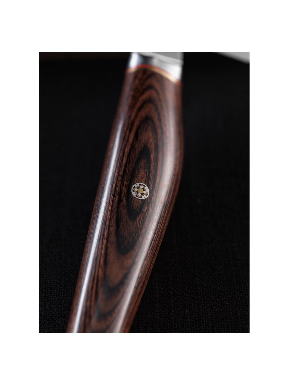 Sujihiki nůž Miyabi, Stříbrná, tmavé dřevo, D 38 cm