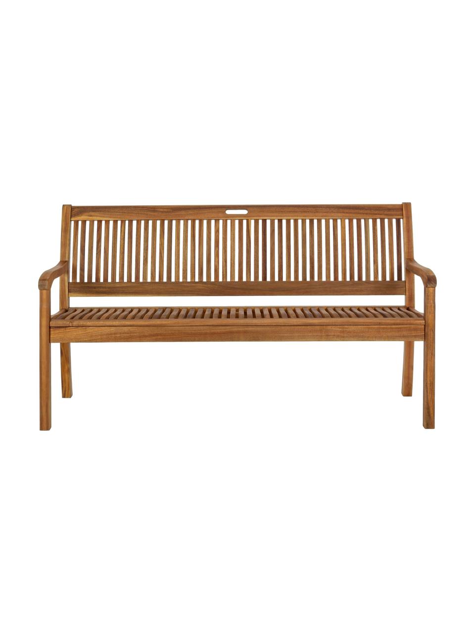 Banco de madera para exterior Noemi, Tablero: madera de acacia aceitada, Acacia, An 158 x Al 88 cm