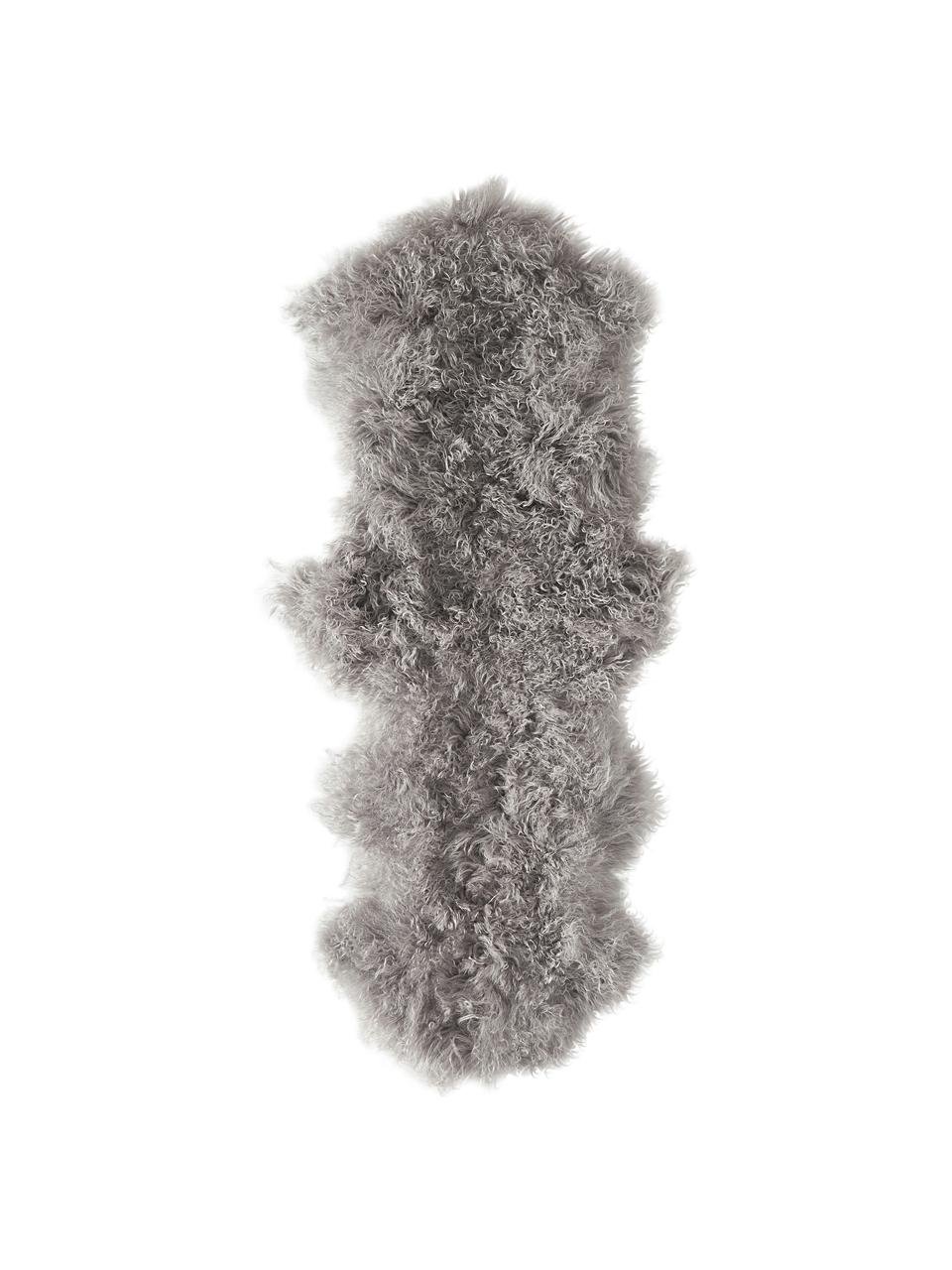 Peau d'agneau à poils longs Ella, Gris clair, larg. 50 x long. 160 cm