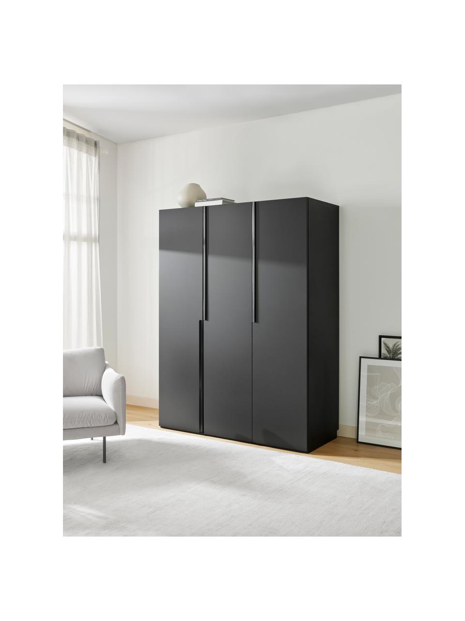 Armoire modulaire noire Leon, largeur 150 cm, plusieurs variantes