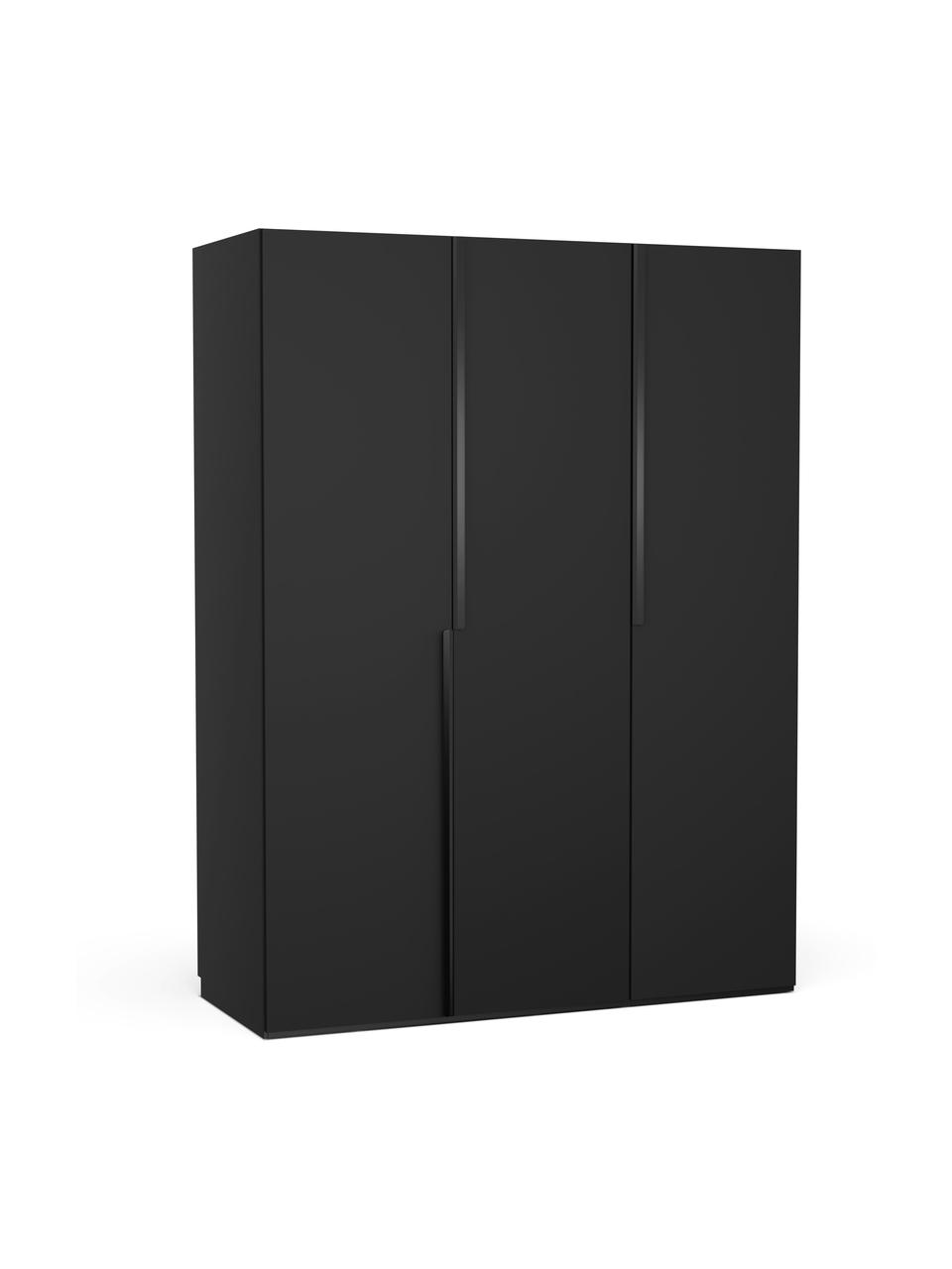 Armoire modulaire à portes battantes Leon, largeur 150 cm, plusieurs variantes, Noir, Classic Interior, larg. 150 x haut. 200 cm