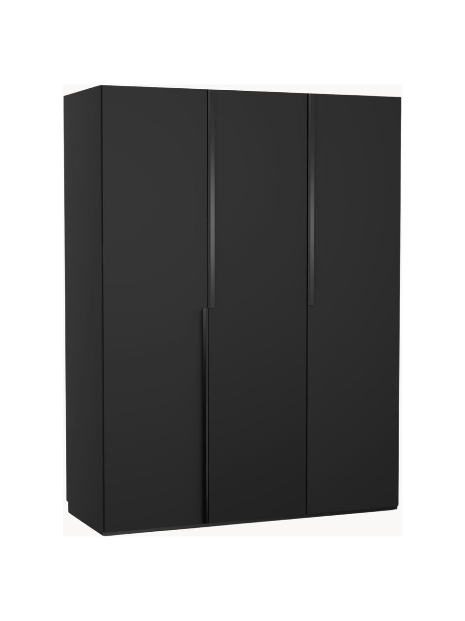Modulárna šatníková skriňa s otočnými dverami Leon, šírka 150 cm, niekoľko variantov, Čierna, Classic, Š 150 x V 236 cm