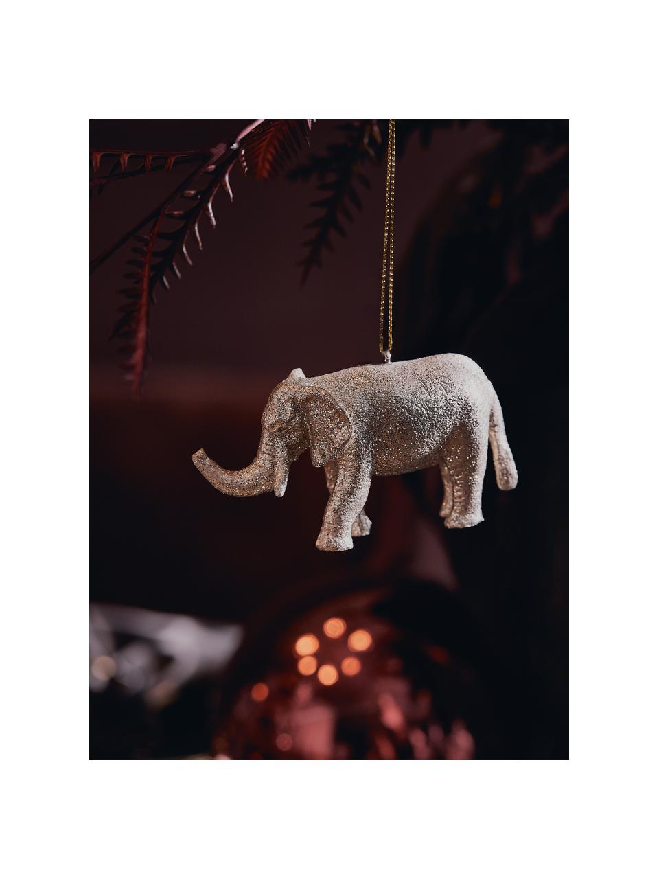 Adornos navideños irrompibles Safari, 3 uds., Adornos: plástico, Dorado, An 10 x Al 6 cm