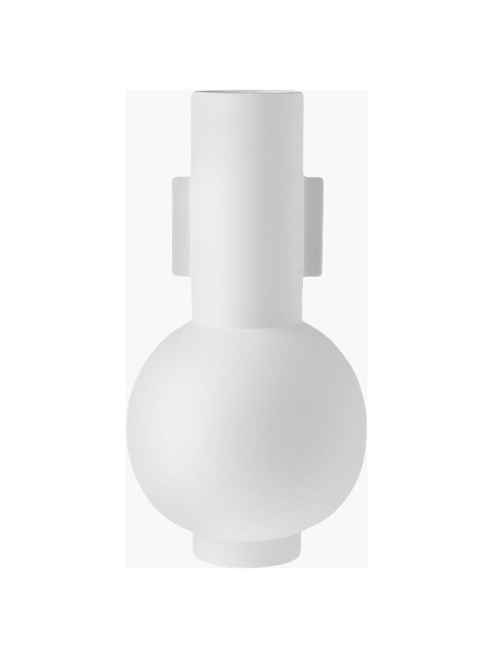 Vaso moderno in ceramica Mask, Ceramica, Bianco, Ø 21 x Alt. 43 cm
