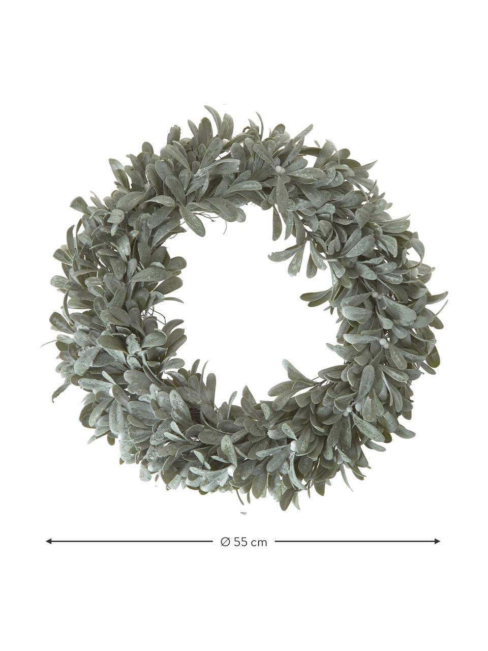 Ghirlanda natalizia artigianale Vintia Ø 55 cm, Plastica, Verde chiaro, Ø 55 cm