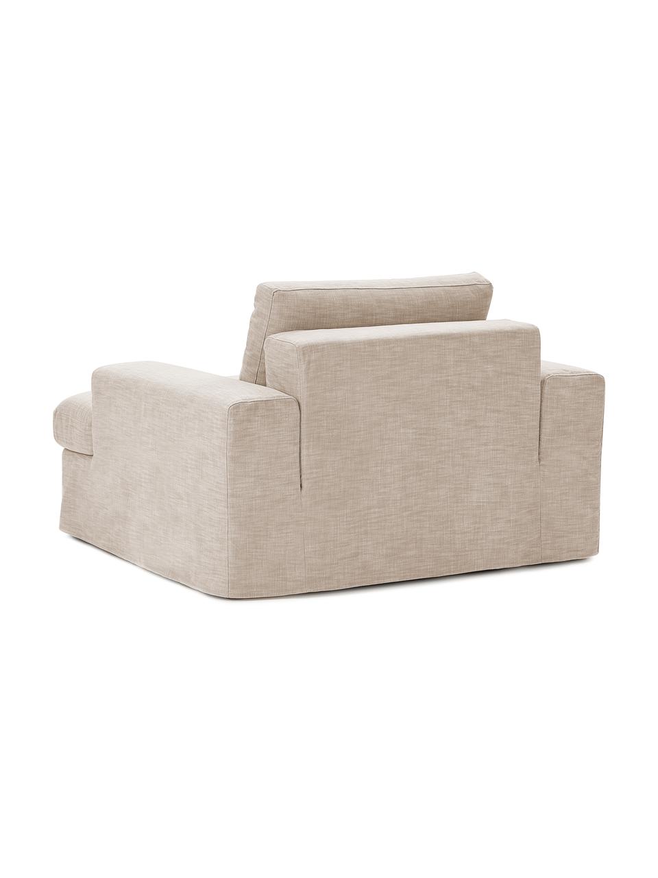 Sillón Russell, desenfundable, Tapizado: 100% algodón Alta resiste, Tapizado: relleno de espuma, Estructura: madera contrachapada de p, Patas: plástico, Tejido beige, An 103 x F 112 cm