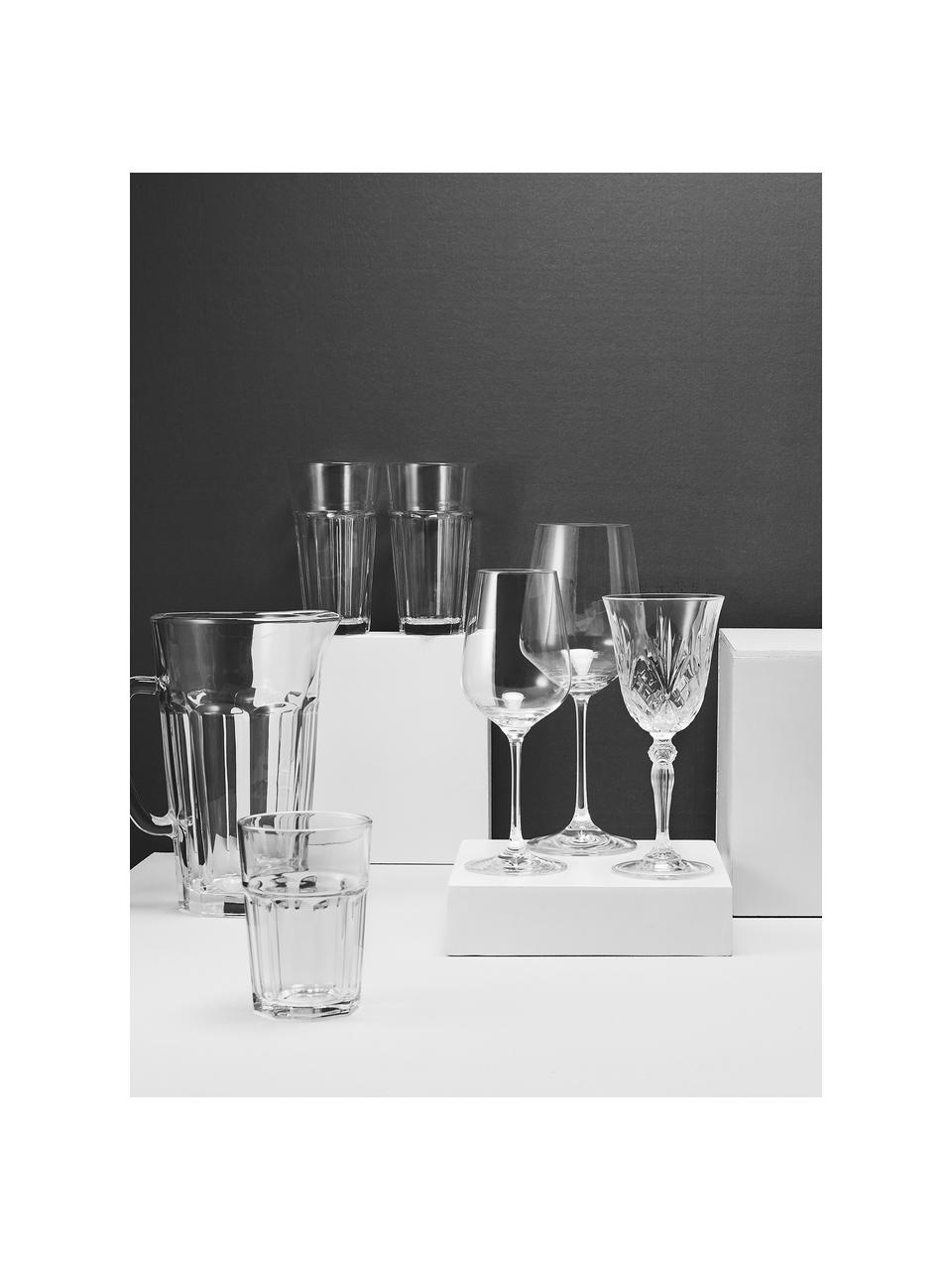 Stohovateľné poháre na vodu Gibraltar, 6 ks, Sklo, Priehľadná, Ø 9 x V 10 cm, 240 ml